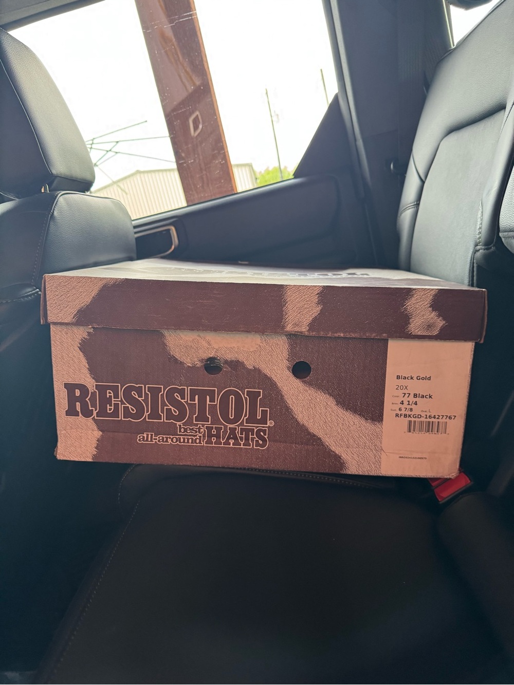 Resistol Hat Black gold brand new not shaped